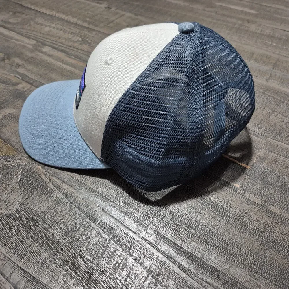 Patagonia Trucker Hat Men One Size Blue Netplus Recycled Cap Snapback Logo